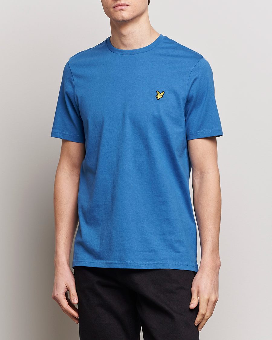 Herre | Tøj | Lyle & Scott | Crew Neck Organic Cotton T-Shirt Spring Blue