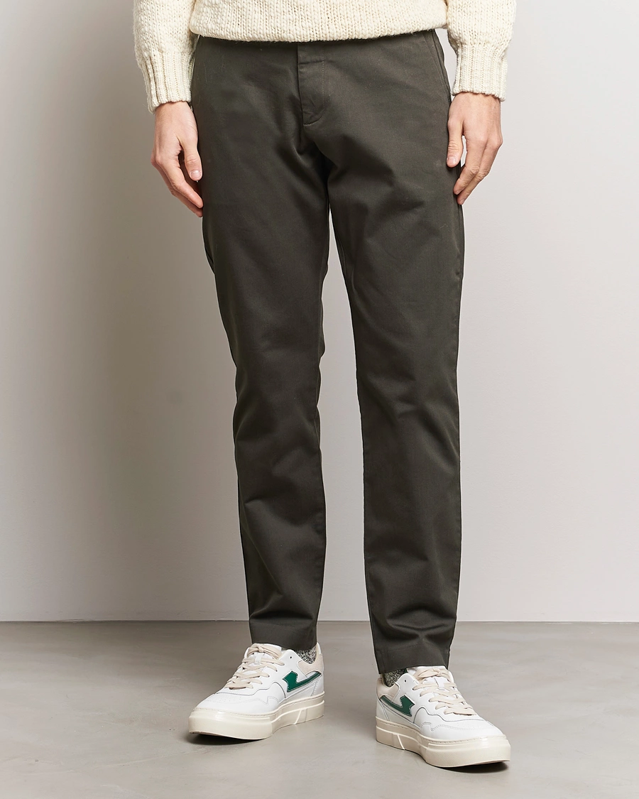 Herre |  | NN07 | Theo Regular Fit Stretch Chinos Dark Army