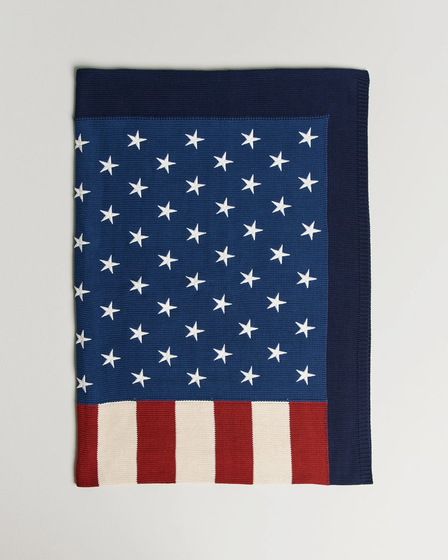 Herre | Til hjemmet | Ralph Lauren Home | RL Flag 54x72 Cotton Throw Navy