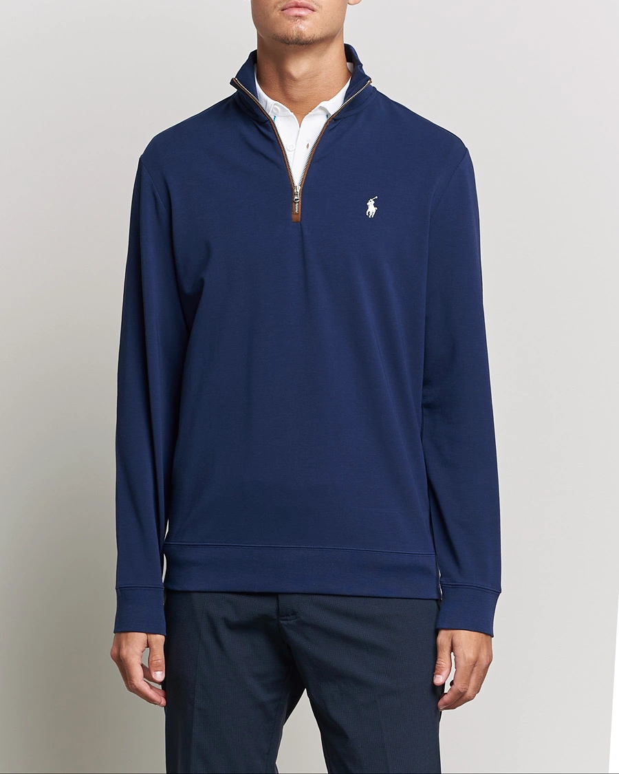 Herre | Trøjer | Polo Ralph Lauren Golf | Terry Jersey Half Zip Sweater Refined Navy