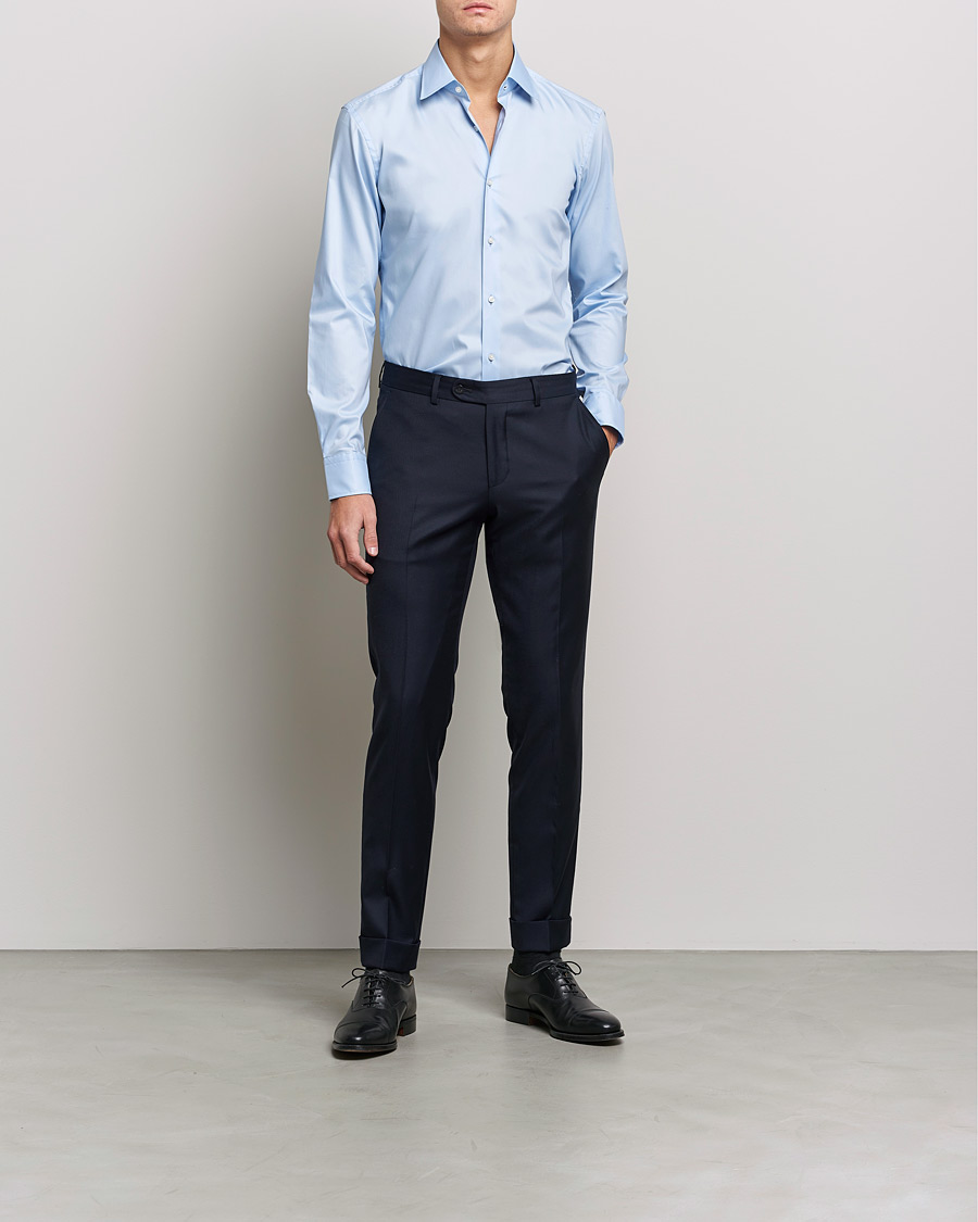 Herre | Business & Beyond | BOSS BLACK | Hank Slim Fit Shirt Light Blue