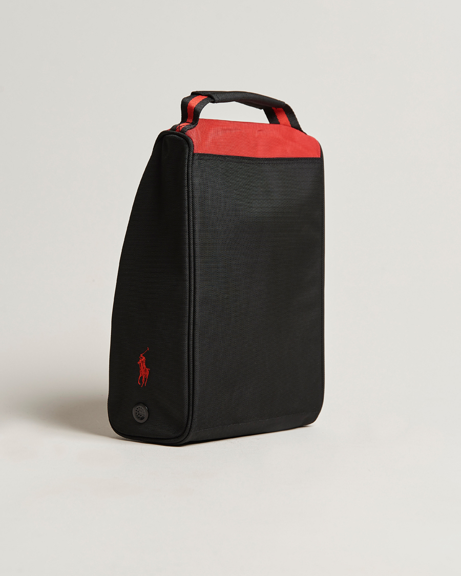 Herre | Tilbehør | RLX Ralph Lauren | Golf Shoe Bag Black/Red