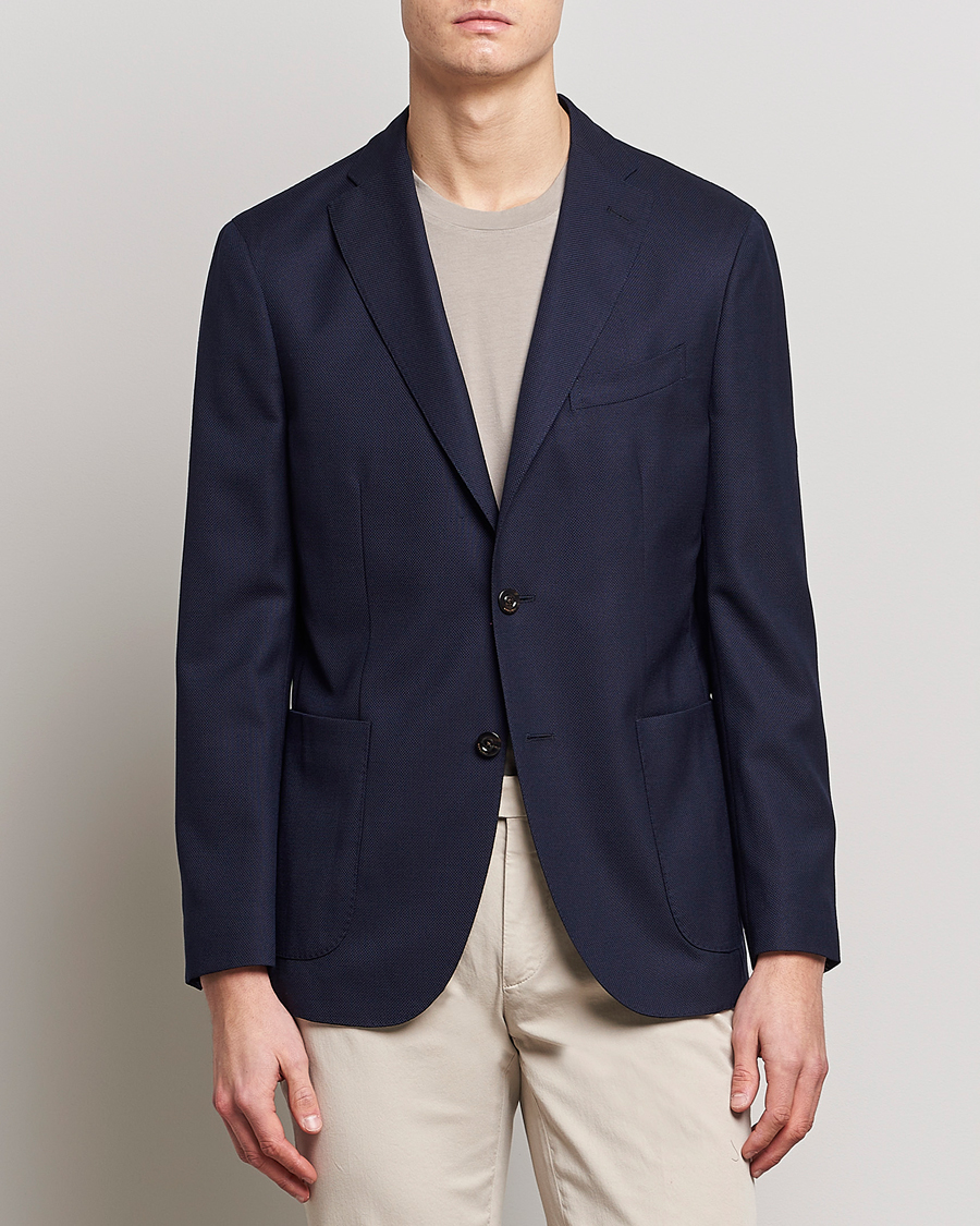 Herre | Tøj til bryllup | Boglioli | K Jacket Wool Hopsack Classic Blazer Navy