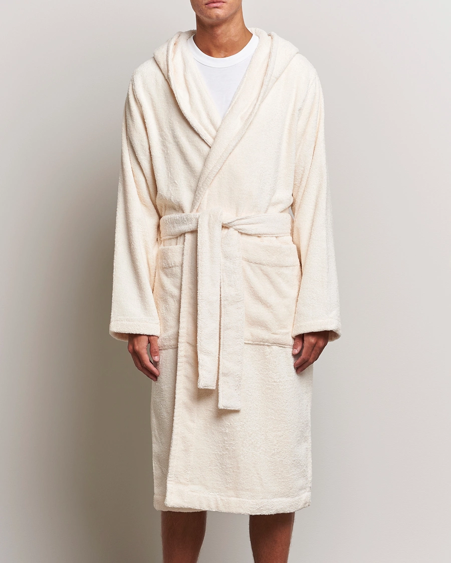 Herre | Pyjamas & Morgenkåber | Tekla | Organic Terry Hooded Bathrobe Ivory
