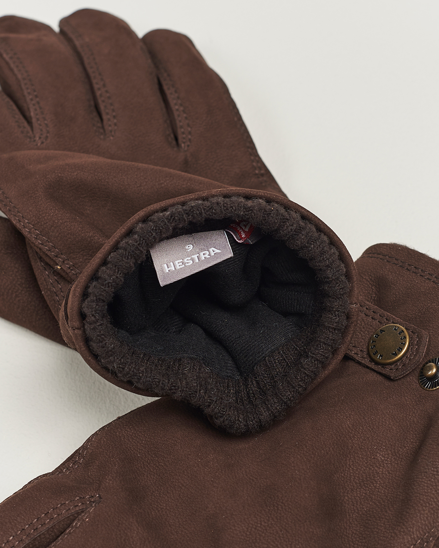 Herre |  | Hestra | Bergvik Fleece Liner Buckle Nubuck Glove Espresso