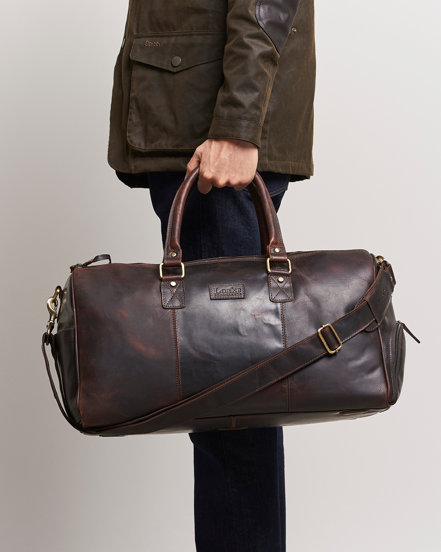 Herre | Tilbehør | Loake 1880 | Devon Leather Travel Bag Dark Brown