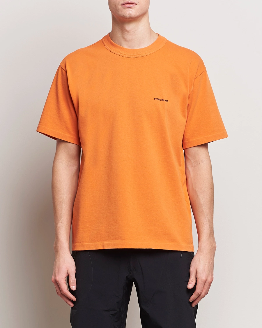 Herre | Stone Island | Stone Island | Cotton Jersey Small Logo T-Shirt Orange