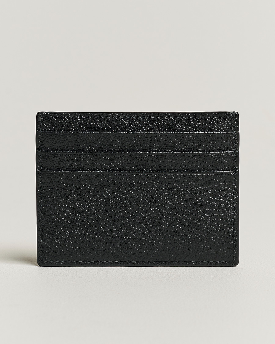 Herre | Punge | Giorgio Armani | Grain Leather Card Holder Black Calf