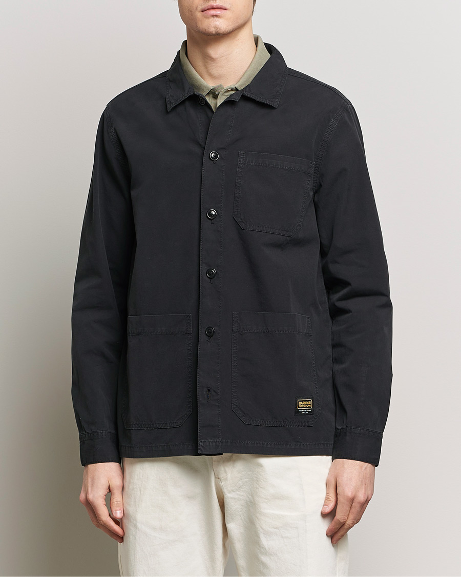 Herre | Shirt Jackets | Barbour International | Jack Cotton Overshirt Black