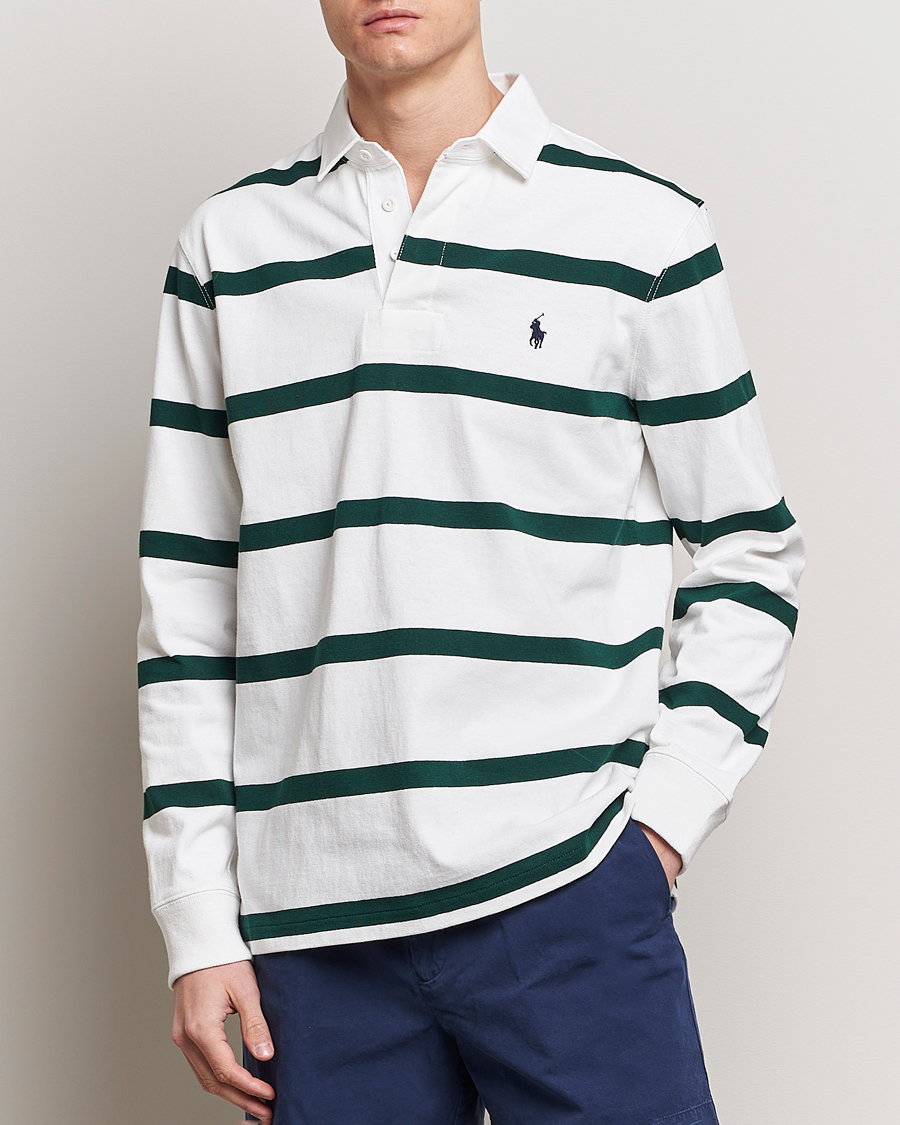 Herre | Nyheder | Polo Ralph Lauren | Wimbledon Rugby Sweater White/Moss Agate