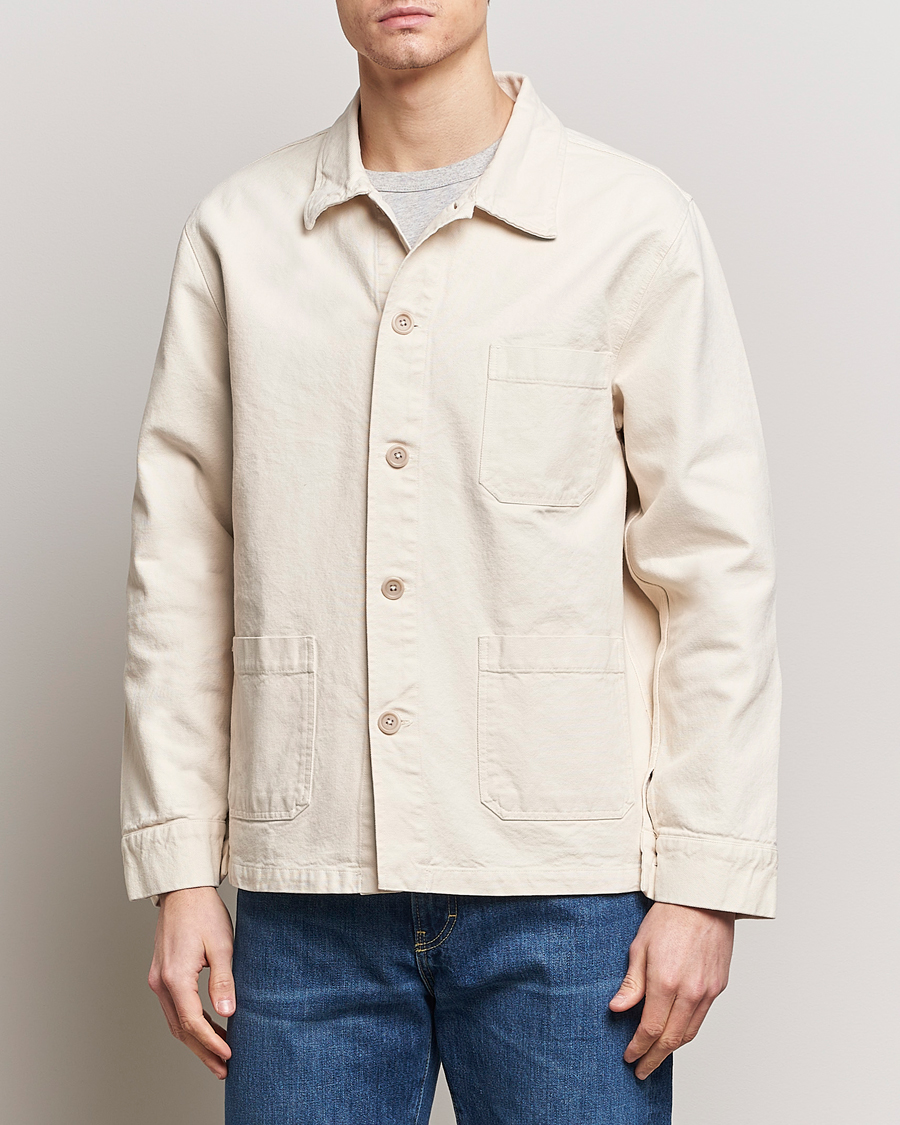 Herre | Shirt Jackets | Colorful Standard | Organic Workwear Jacket Ivory White