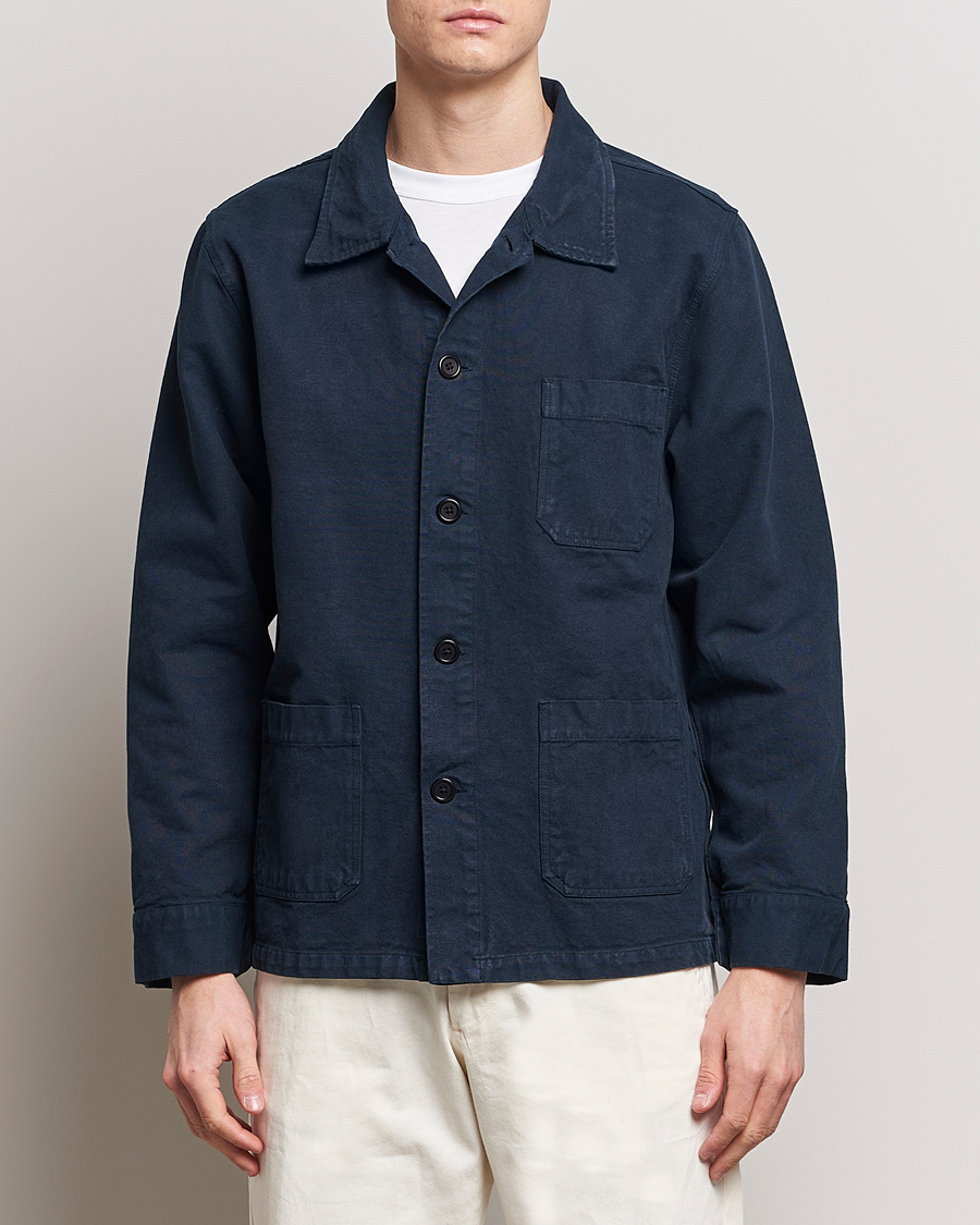 Herre | Forårsjakker | Colorful Standard | Organic Workwear Jacket Navy Blue