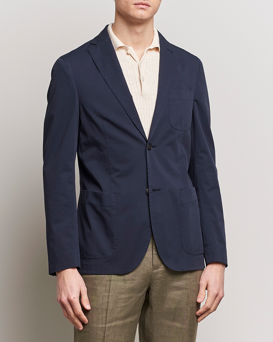 Herre | Blazere & jakker | Incotex | Unconstructed Comfort Cotton Blazer Navy