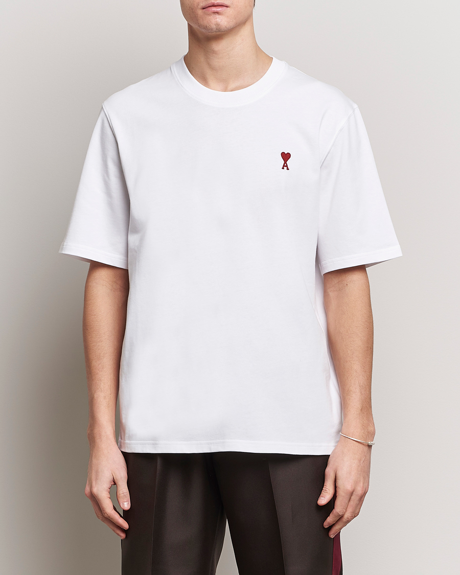 Herre | Hvide t-shirts | AMI | Heart Logo T-Shirt White