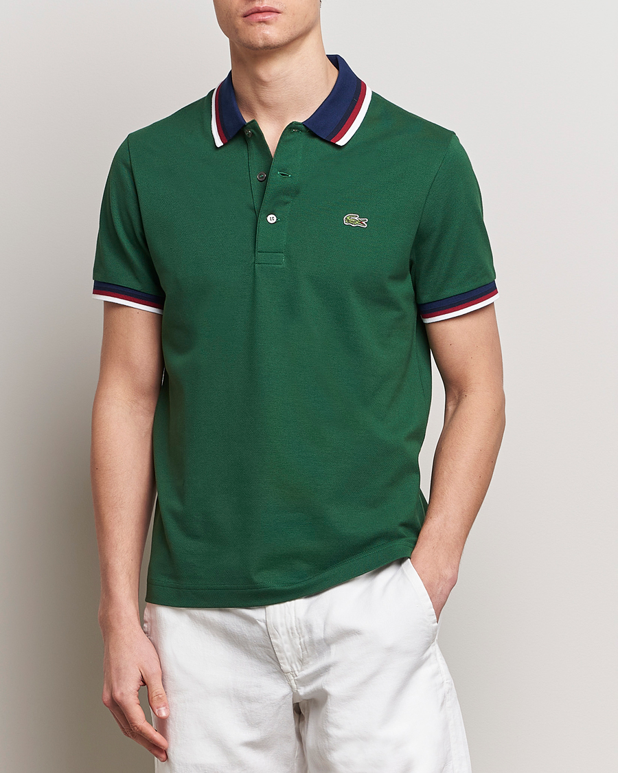 Herre | Nyheder | Lacoste | Regular Fit Tipped Polo Green