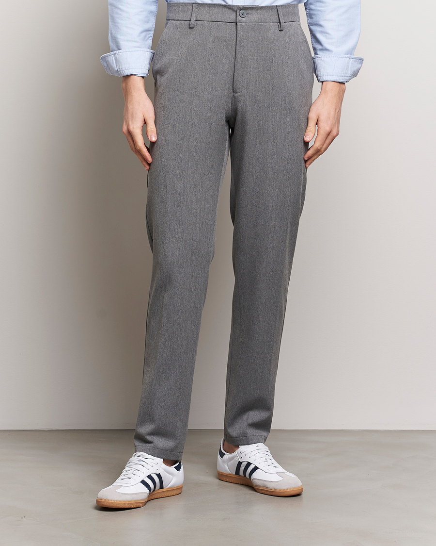 Herre | LES DEUX | LES DEUX | Como Reg Suit Pants Grey Melange