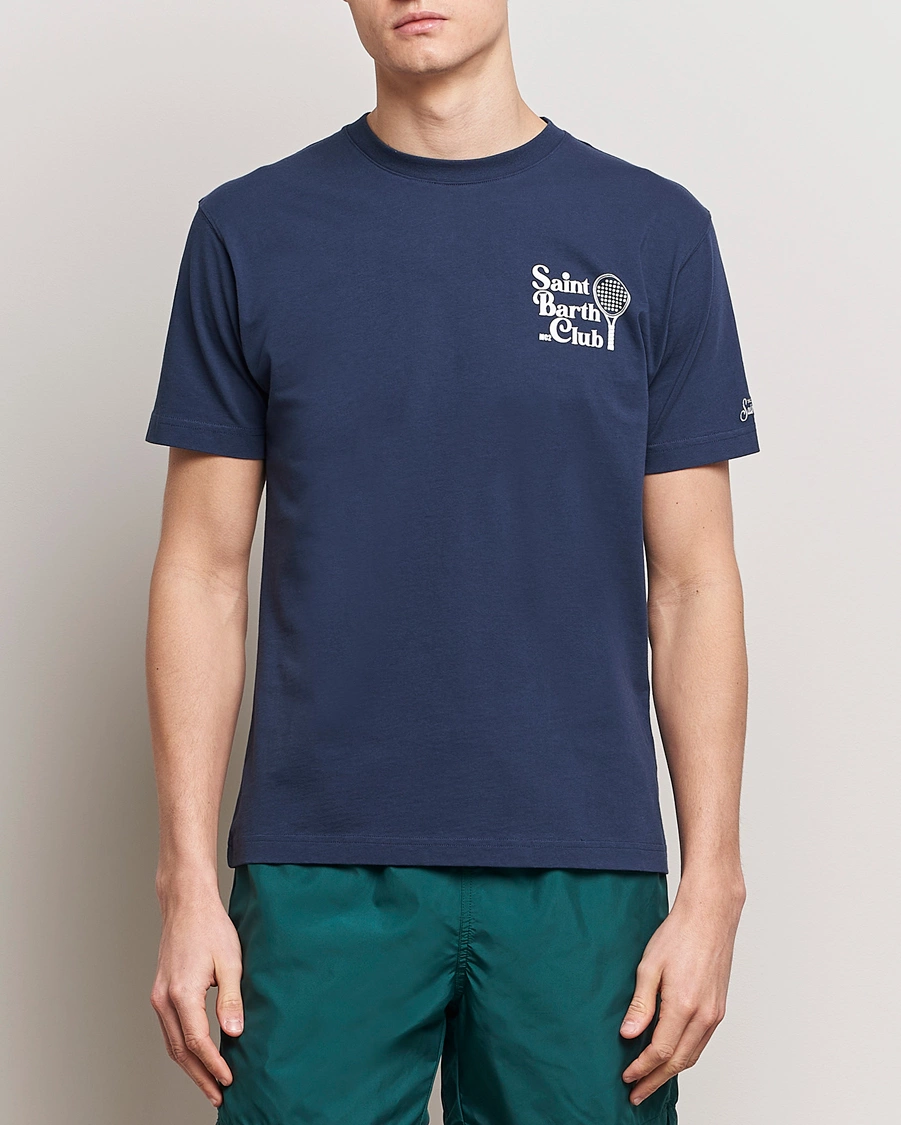 Herre | Nye varemærker | MC2 Saint Barth | Printed Cotton T-Shirt STB Padel Club