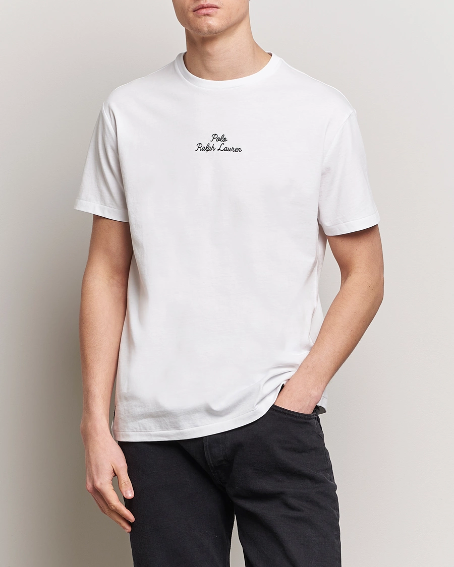 Herre | Tøj | Polo Ralph Lauren | Center Logo Crew Neck T-Shirt White