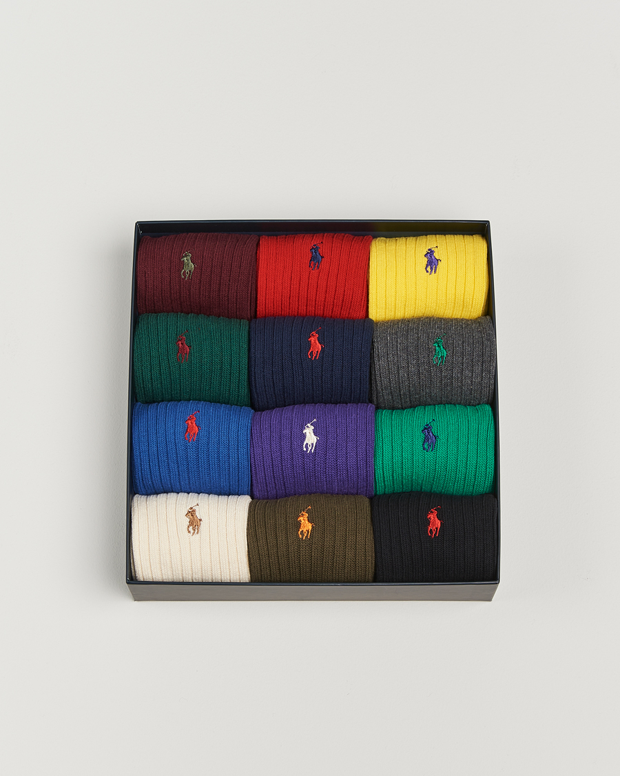 Herre | Undertøj | Polo Ralph Lauren | 12-Pack Gift Box Cotton Ribbed Socks