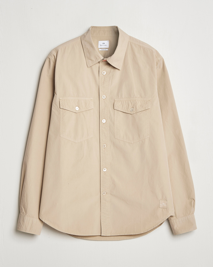 Herre | Skjorter | PS Paul Smith | Casual Fit Overshirt Beige