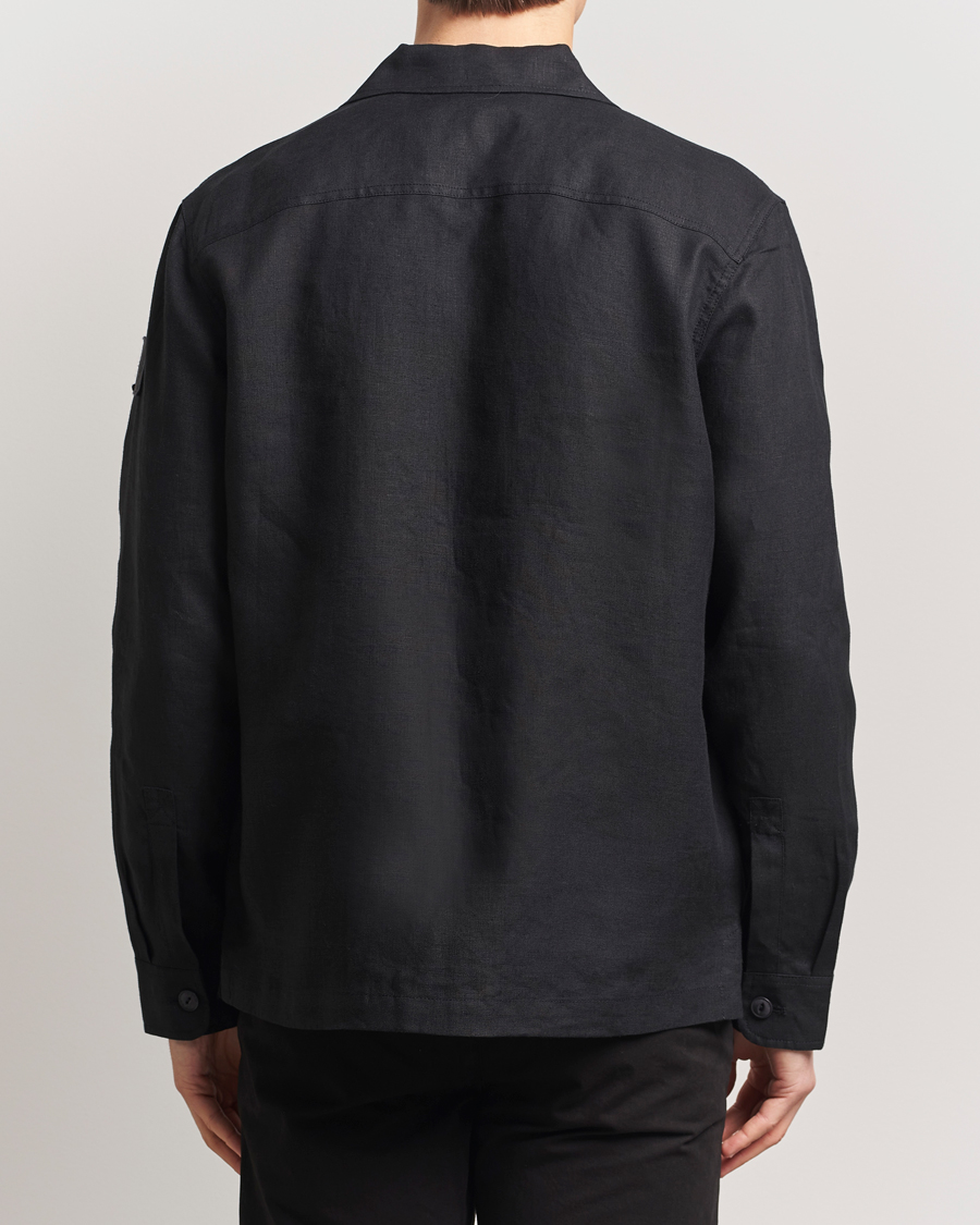 Herre | Skjorter | Belstaff | Forge Linen Overshirt Washed Black