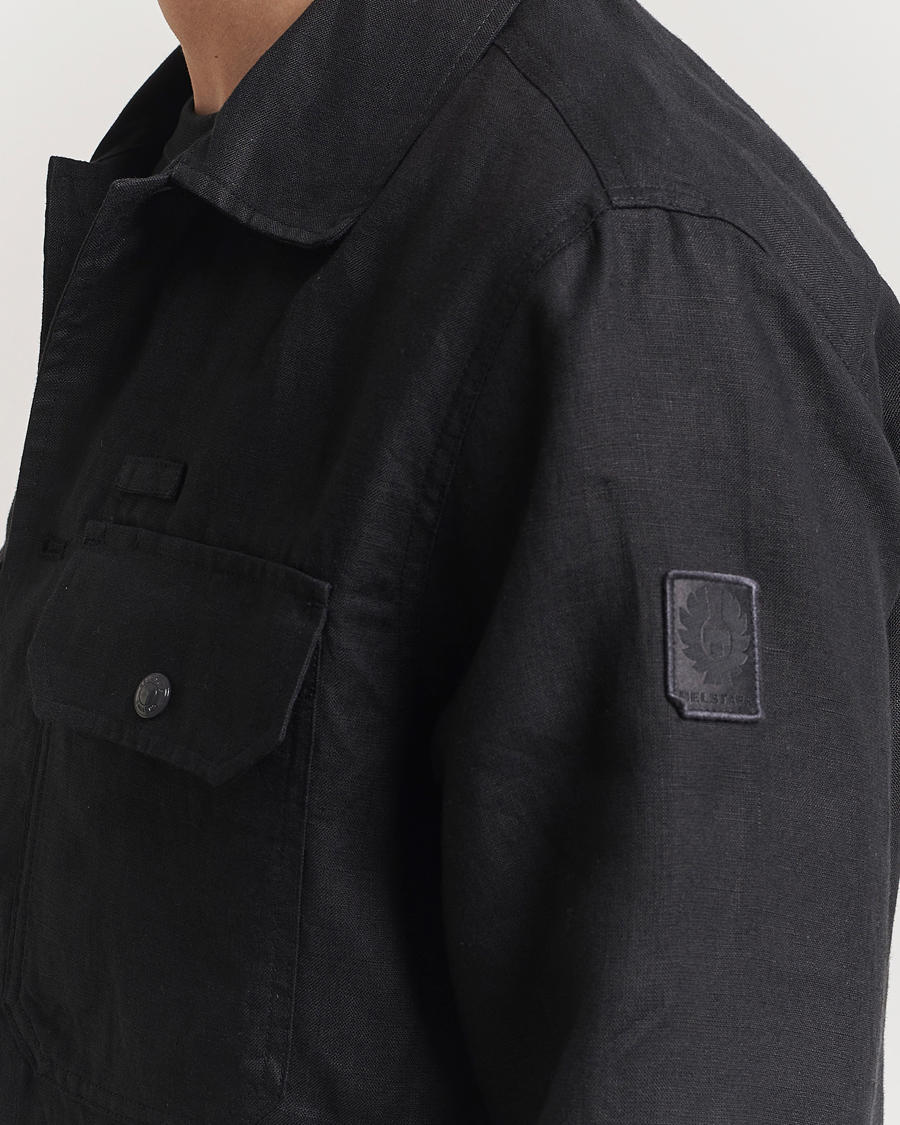 Herre | Skjorter | Belstaff | Forge Linen Overshirt Washed Black