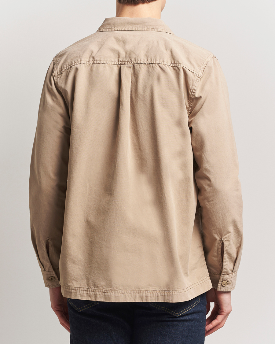 Herre | Skjorter | Barbour Lifestyle | Glendale Cotton Zip Overshirt Washed Stone