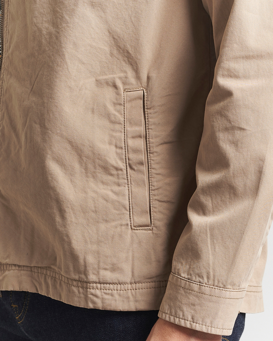 Herre | Skjorter | Barbour Lifestyle | Glendale Cotton Zip Overshirt Washed Stone