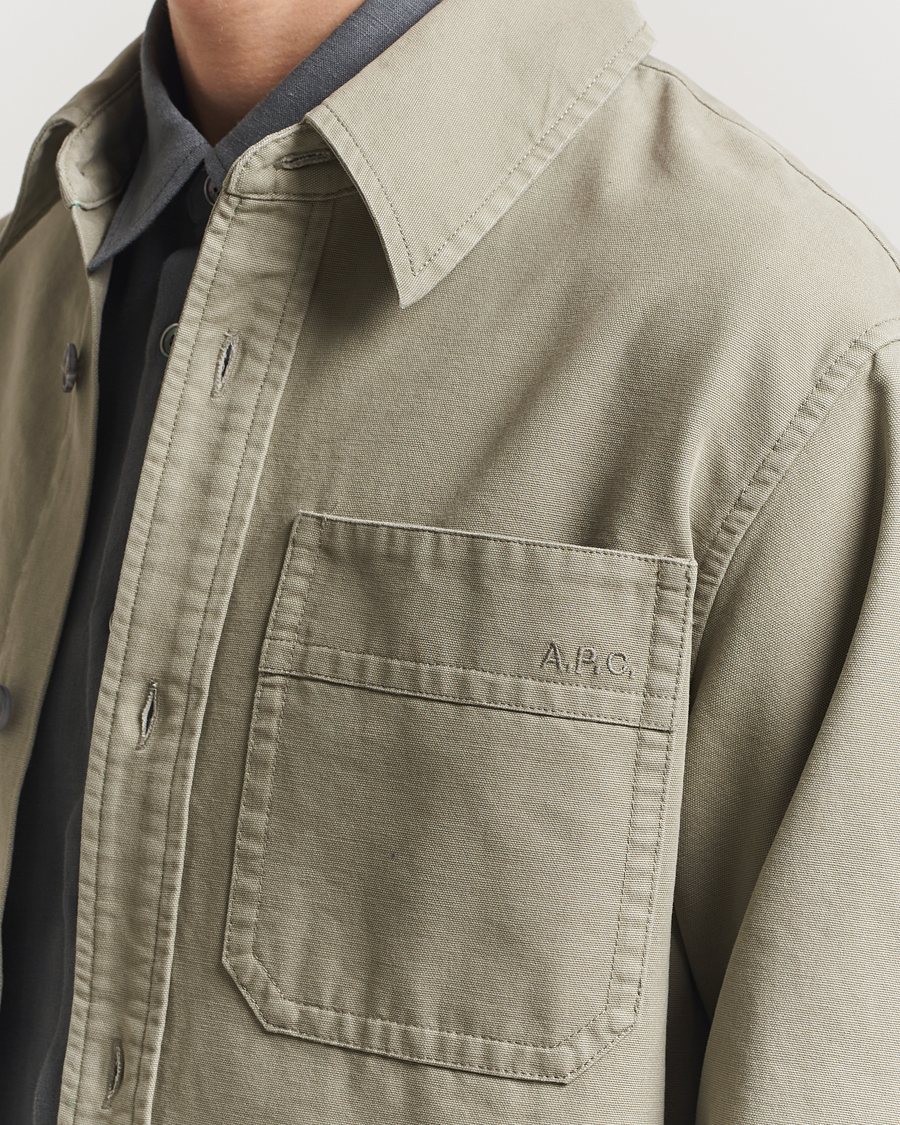 Herre | Skjorter | A.P.C. | Basile Denim Overshirt Gray Green