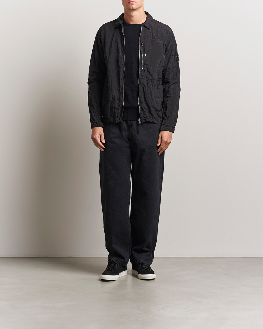 Herre | Skjorter | Stone Island | Nylon Metal Zip Overshirt Black