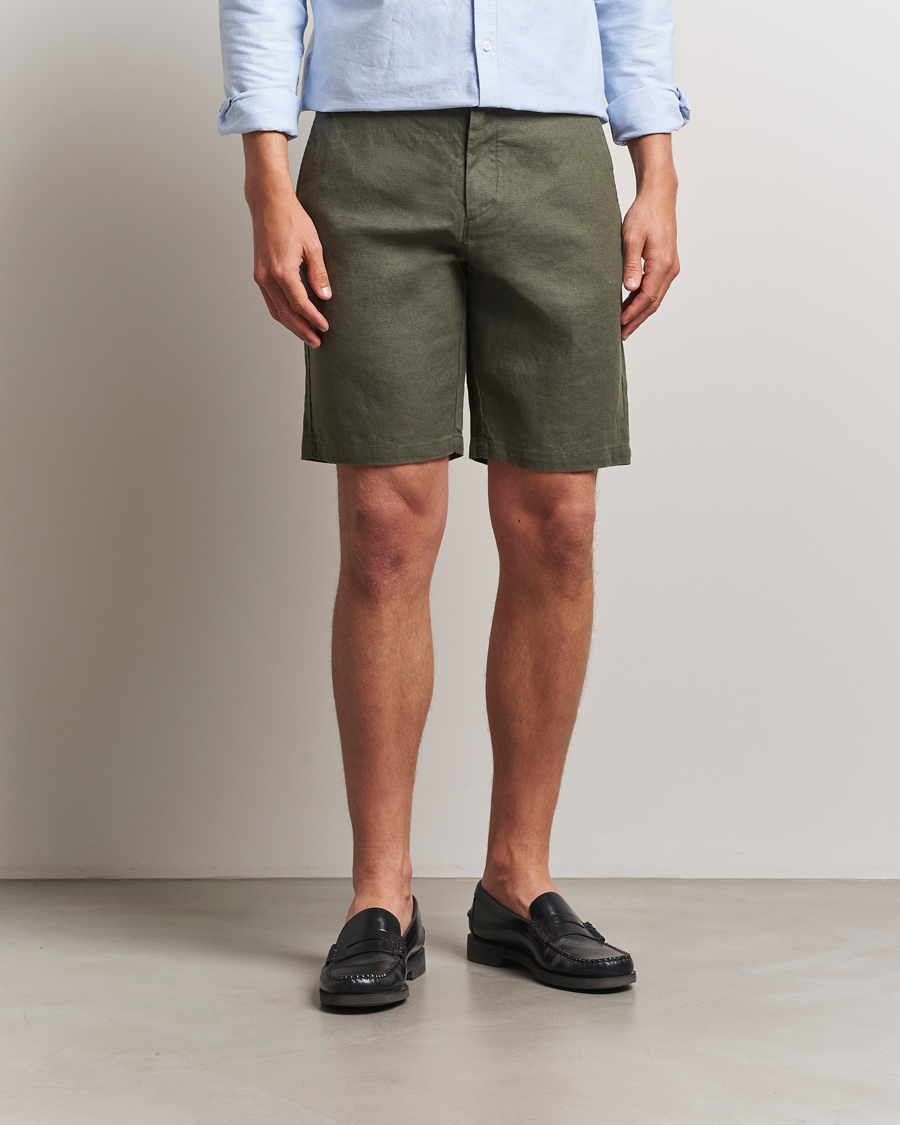 Herre | Shorts | NN07 | Crown Linen Shorts Croc Green