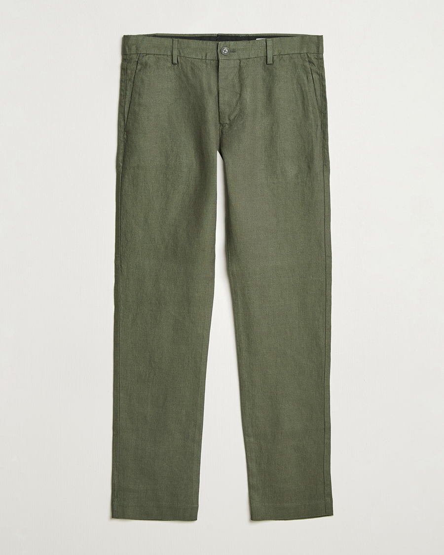 Herre | Bukser | NN07 | Theo Linen Trousers Croc Green