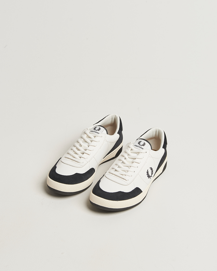 Herre | Sneakers | Fred Perry | B11 Leather/Suede Sneaker Snow White/Navy