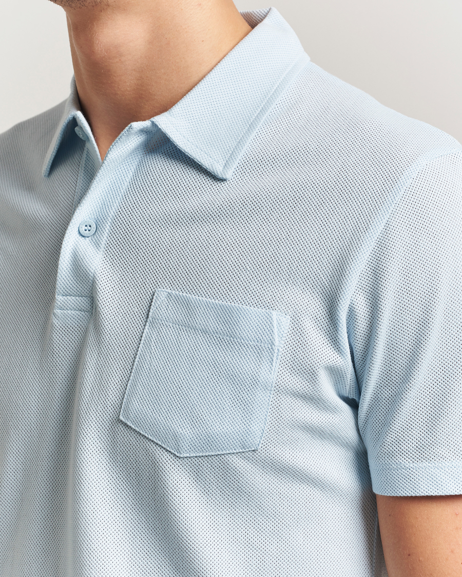 Herre | Polotrøjer | Sunspel | Riviera Polo Shirt Frost Blue