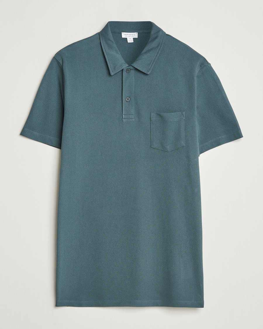Herre | Polotrøjer | Sunspel | Riviera Polo Shirt Dark Petrol