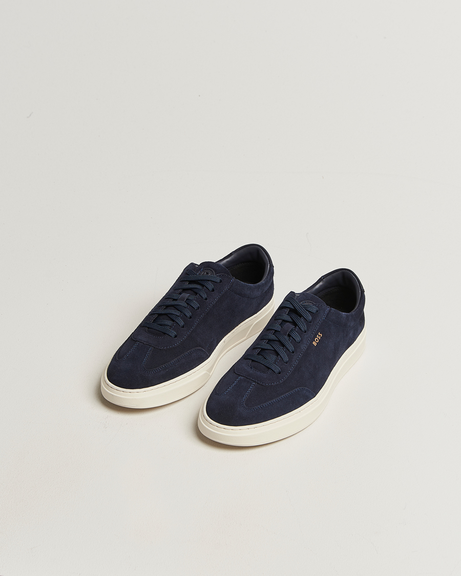 Herre | Sneakers | BOSS BLACK | Kieran Suede Sneaker Dark Blue
