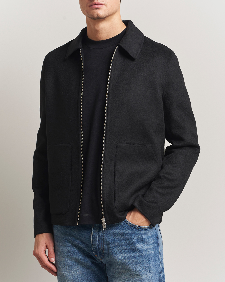 Herre | Jakker | Samsøe Samsøe | Sapaulo Wool Full Zip Shirt Jacket Black