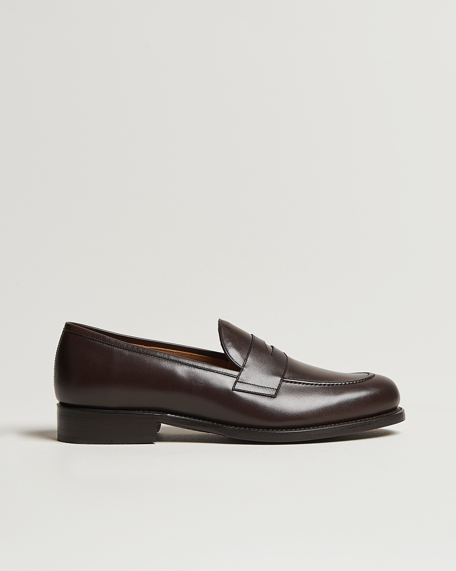 Herre | Loafers | Oscar Jacobson | Penny Loafers Dark Mud Brown