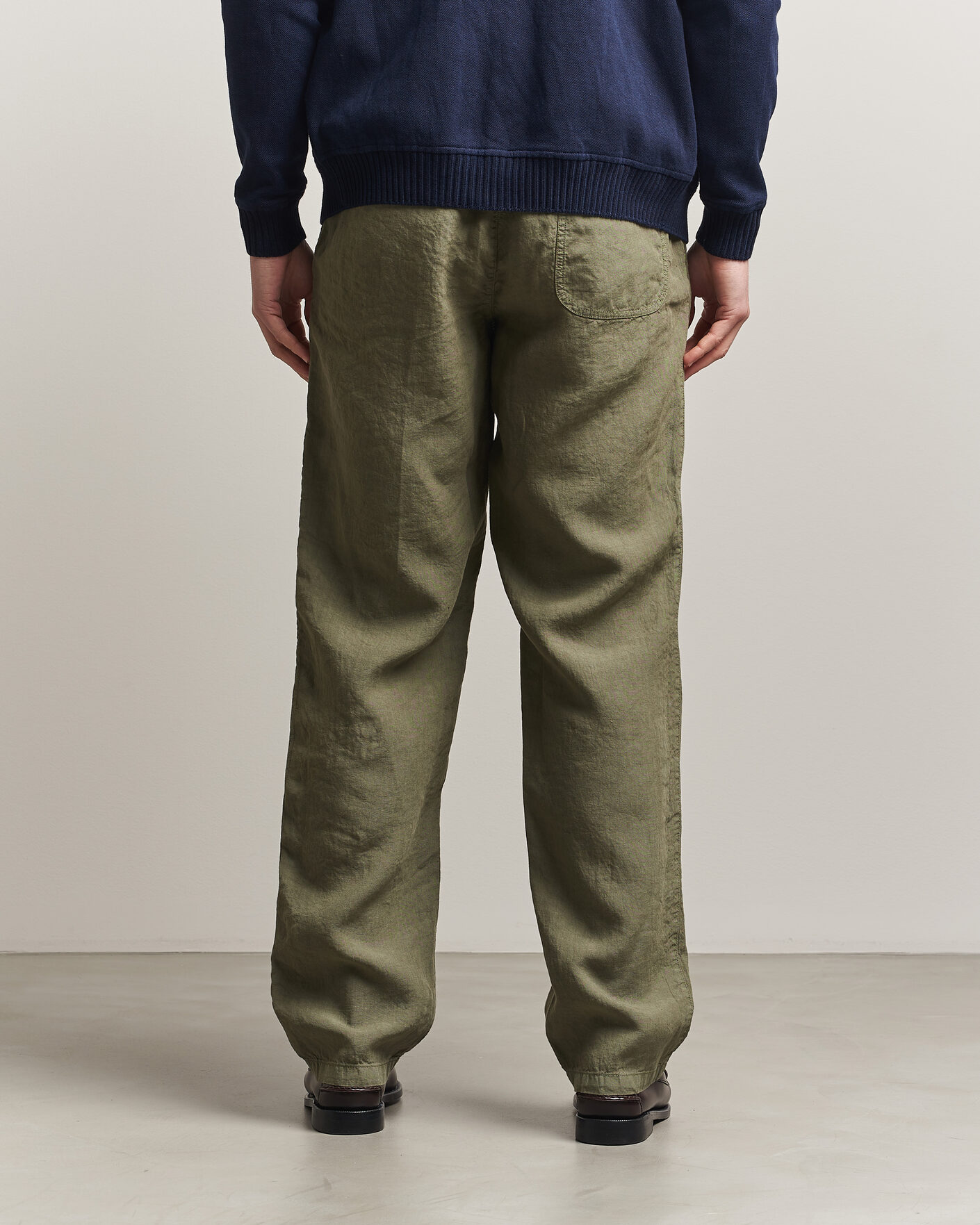 Herre | Bukser | Aspesi | Ventura Linen Pants Military