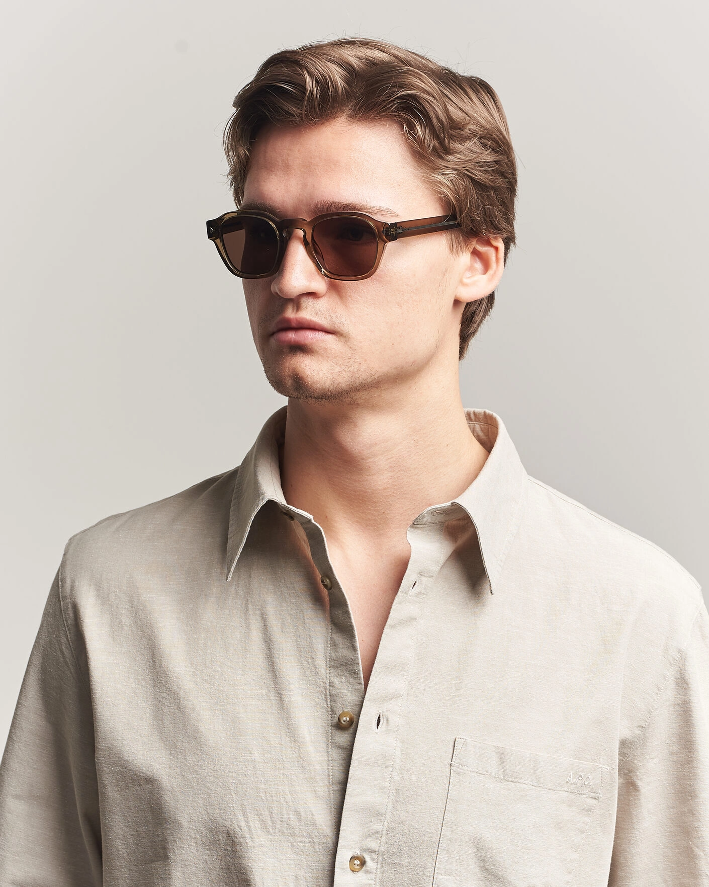 Herre | Solbriller | Prada Eyewear | 0PR A16S Sunglasses Transparent Terra