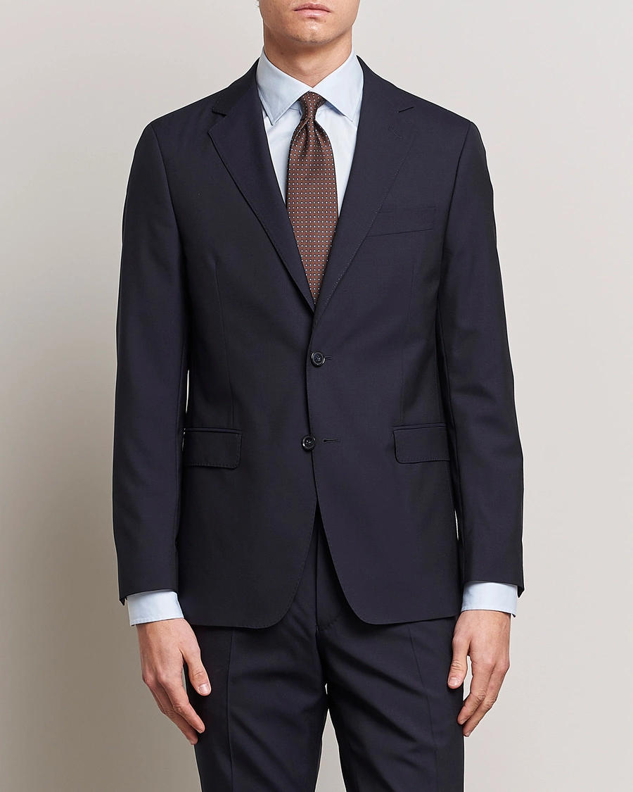 Herre | Jakkesæt | Oscar Jacobson | Falk Wool Suit Navy