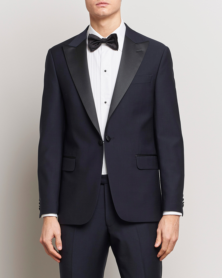 Herre | Smoking | Oscar Jacobson | Frampton Wool Tuxedo Suit Navy