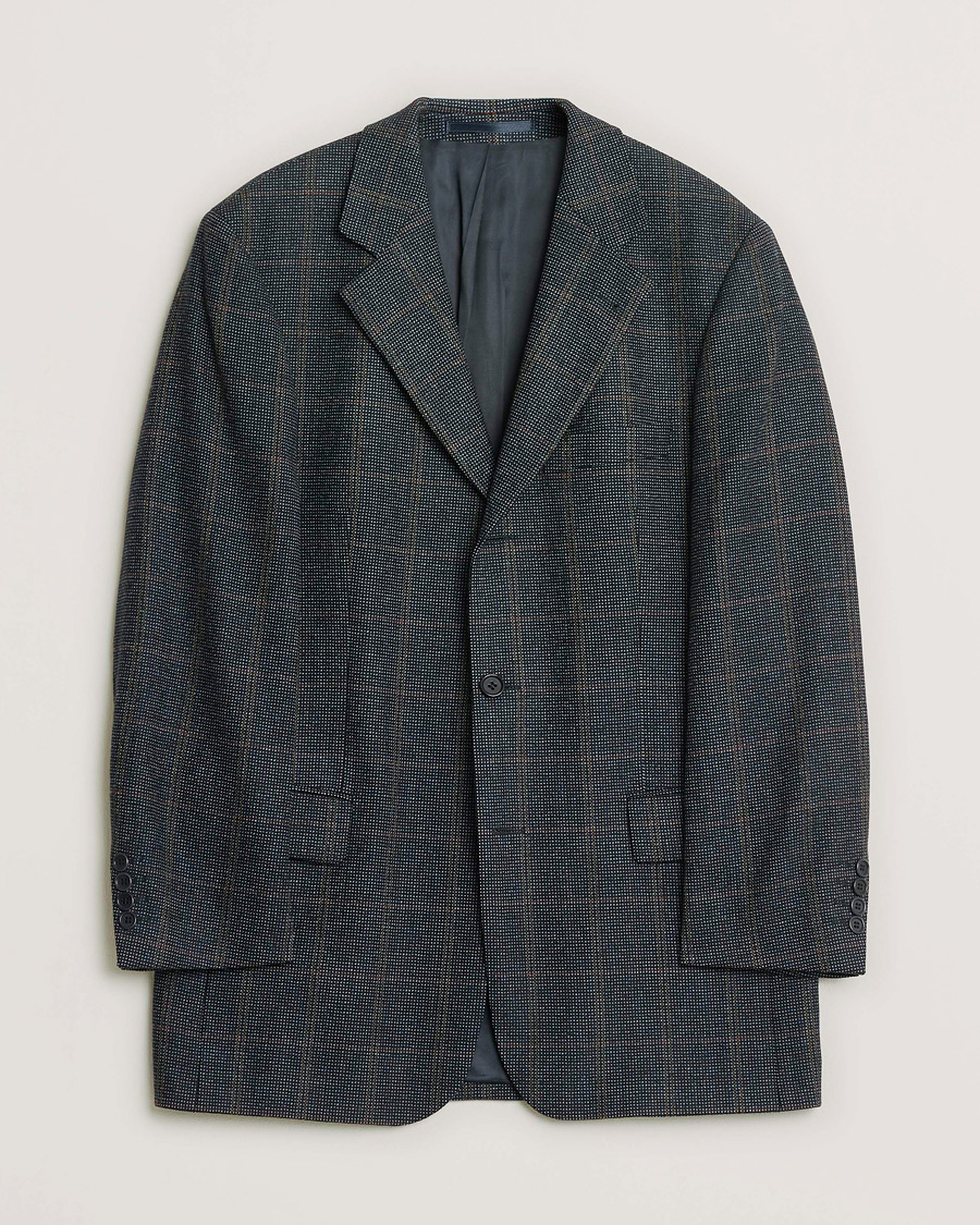 Herre | Pre-owned Blazere | Pre-owned | BOSS Vintage Wool Checked Blazer Navy 48