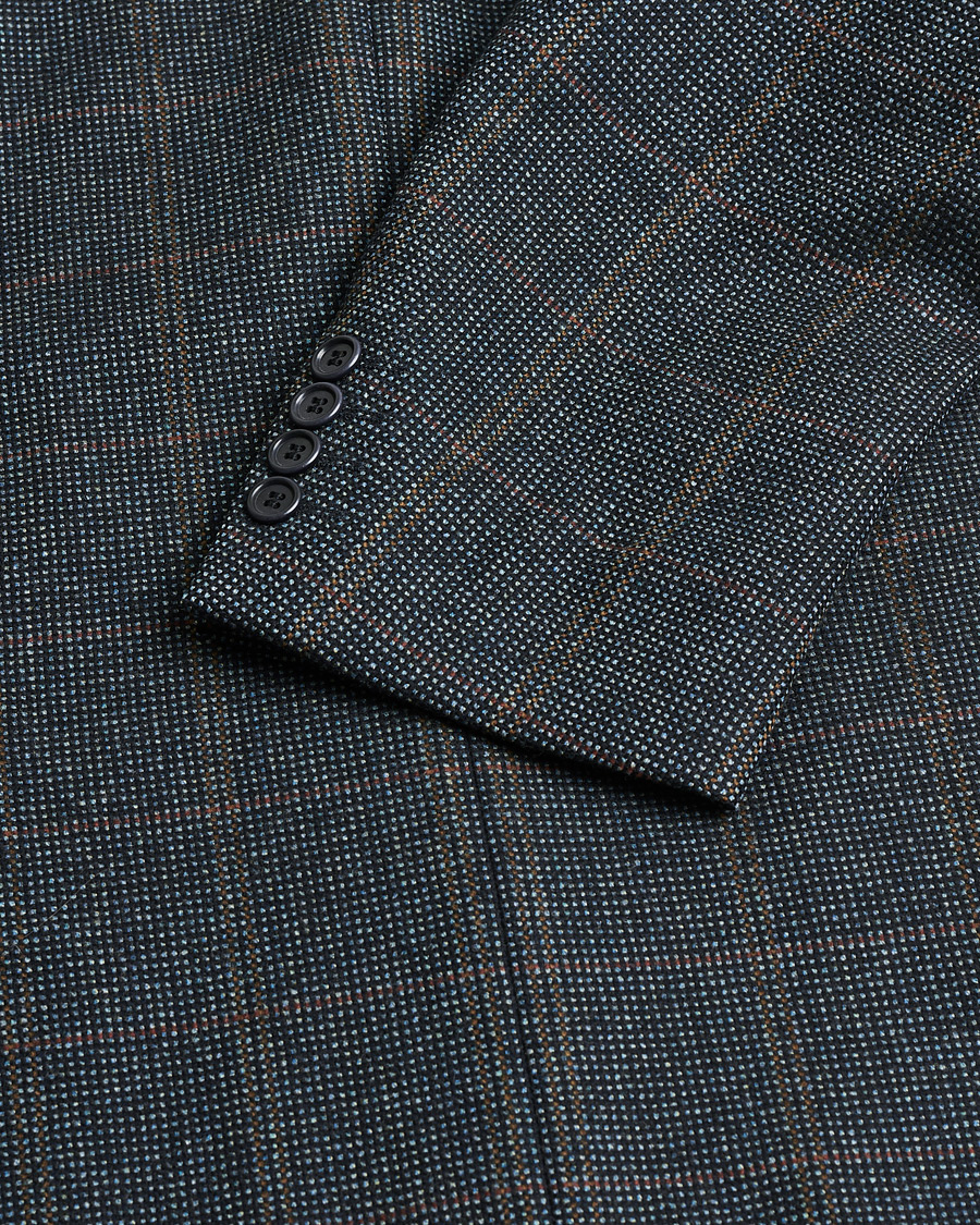 Herre | Pre-owned Blazere | Pre-owned | BOSS Vintage Wool Checked Blazer Navy 48