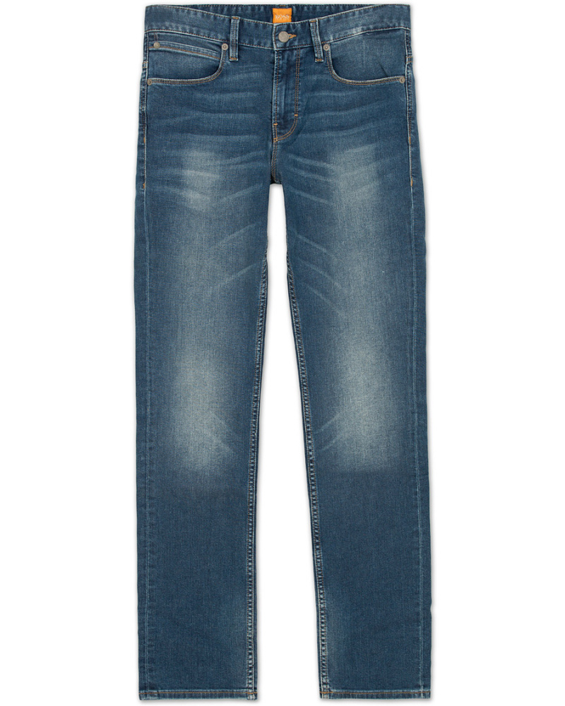 dom Problemer bånd BOSS Casual Orange 63 Slim Fit Jeans Washed Blue - CareOfCarl.dk