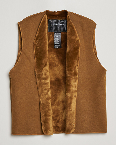 Barbour Lifestyle Warm Pile Waistcoat Zip-In Liner Brown 