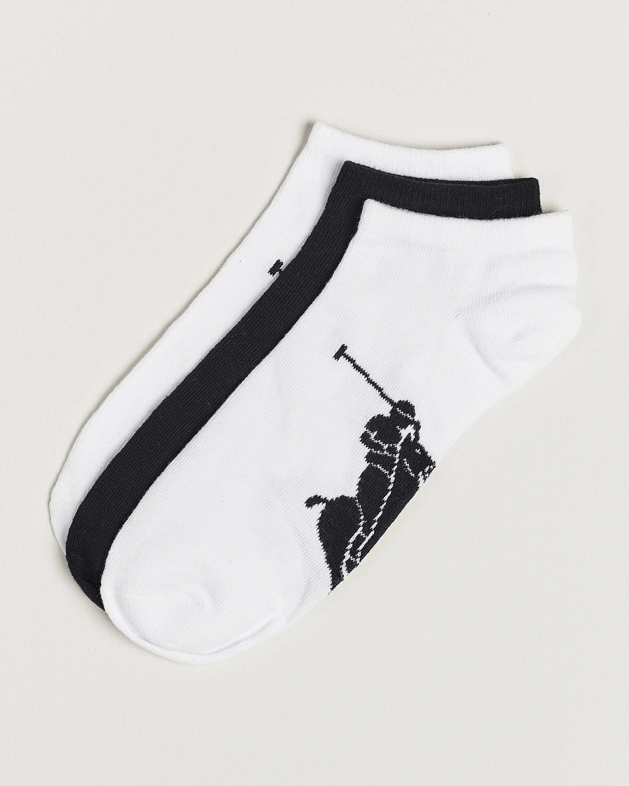 Polo Ralph Lauren 3-Pack Sneaker Sock White/Black – Hvid