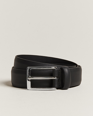  Double Nappa Calf 3 cm Belt Black