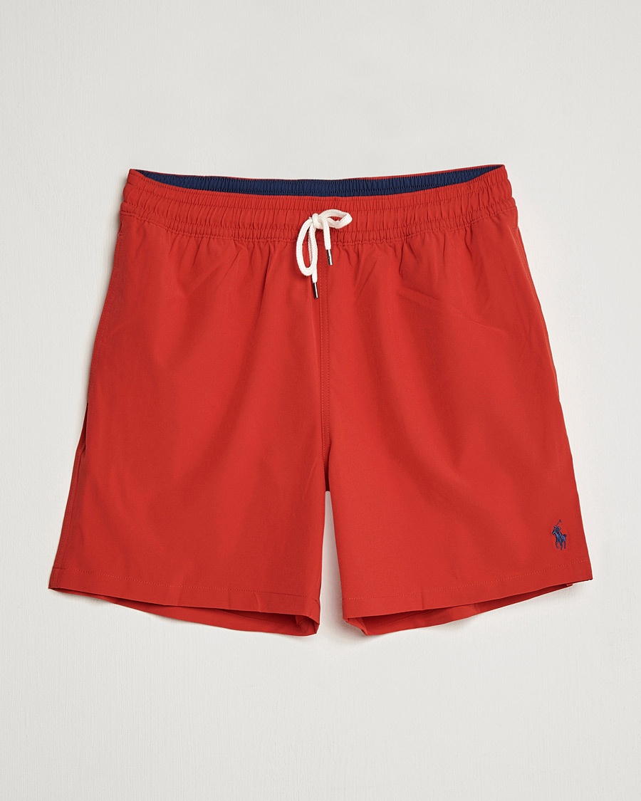 Herre | Badebukser med snøre | Polo Ralph Lauren | Traveler Boxer Swim Shorts RL Red