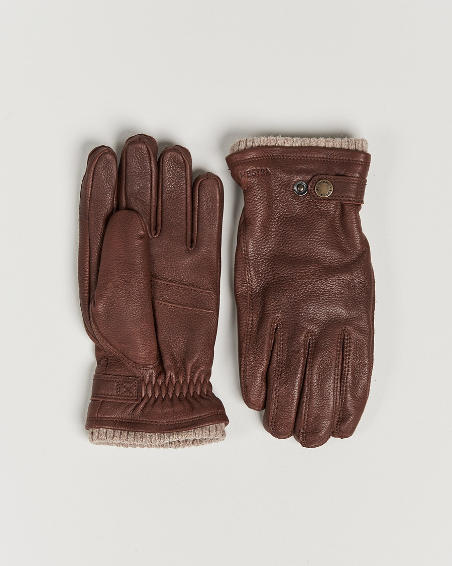 Herre | | Hestra | Utsjö Fleece Liner Buckle Elkskin Glove Chestnut